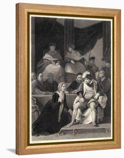 The Trial of the Marriage Between Henry VIII and Catherine of Aragon-Harry Payne-Framed Stretched Canvas