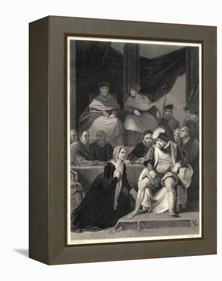 The Trial of the Marriage Between Henry VIII and Catherine of Aragon-Harry Payne-Framed Stretched Canvas