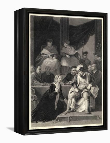 The Trial of the Marriage Between Henry VIII and Catherine of Aragon-Harry Payne-Framed Stretched Canvas