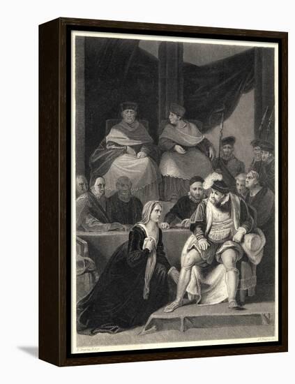 The Trial of the Marriage Between Henry VIII and Catherine of Aragon-Harry Payne-Framed Stretched Canvas