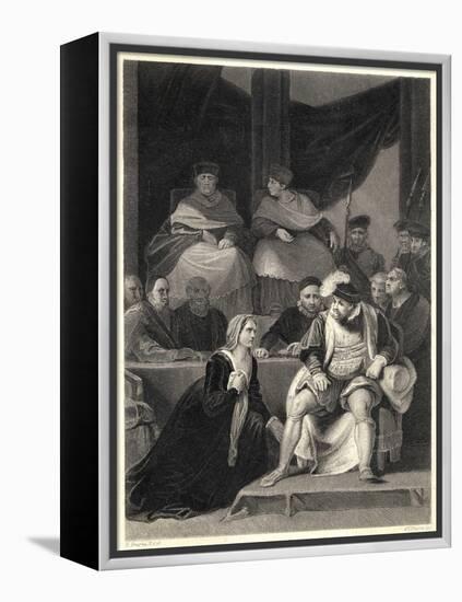 The Trial of the Marriage Between Henry VIII and Catherine of Aragon-Harry Payne-Framed Stretched Canvas