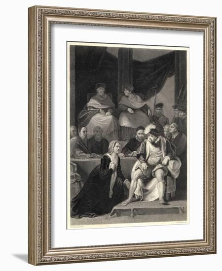 The Trial of the Marriage Between Henry VIII and Catherine of Aragon-Harry Payne-Framed Art Print