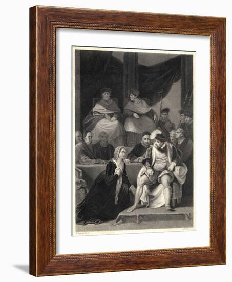 The Trial of the Marriage Between Henry VIII and Catherine of Aragon-Harry Payne-Framed Art Print