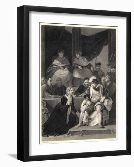 The Trial of the Marriage Between Henry VIII and Catherine of Aragon-Harry Payne-Framed Art Print