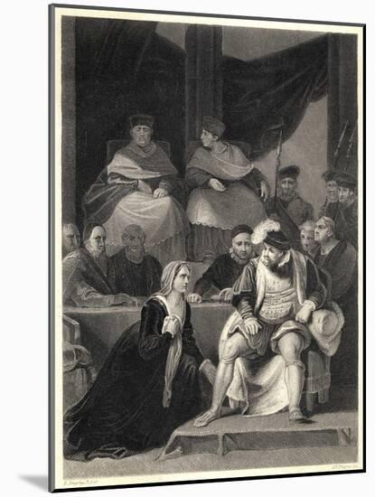 The Trial of the Marriage Between Henry VIII and Catherine of Aragon-Harry Payne-Mounted Art Print