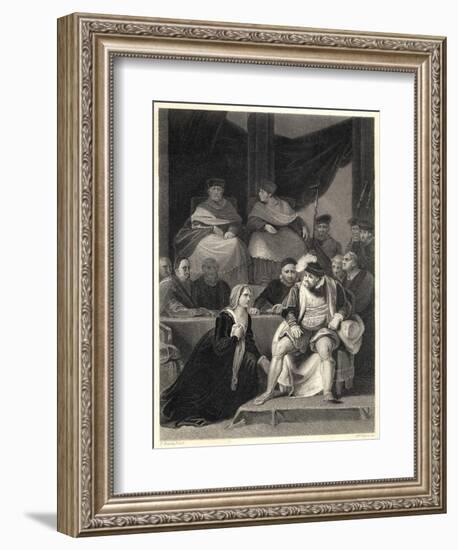 The Trial of the Marriage Between Henry VIII and Catherine of Aragon-Harry Payne-Framed Art Print