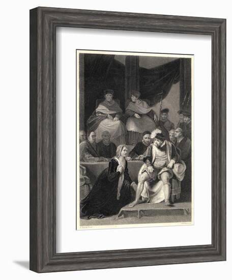 The Trial of the Marriage Between Henry VIII and Catherine of Aragon-Harry Payne-Framed Art Print