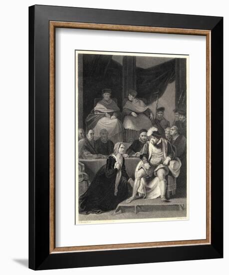 The Trial of the Marriage Between Henry VIII and Catherine of Aragon-Harry Payne-Framed Art Print