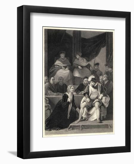 The Trial of the Marriage Between Henry VIII and Catherine of Aragon-Harry Payne-Framed Art Print