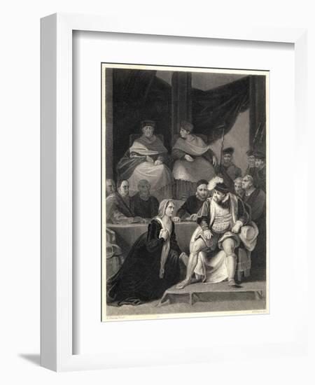 The Trial of the Marriage Between Henry VIII and Catherine of Aragon-Harry Payne-Framed Art Print