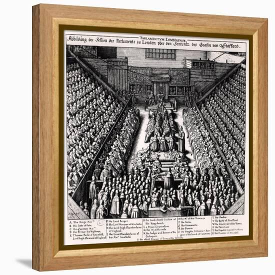 The Trial of the Thomas Wentworth Earl of Strafford in 1641-Wenceslaus Hollar-Framed Premier Image Canvas