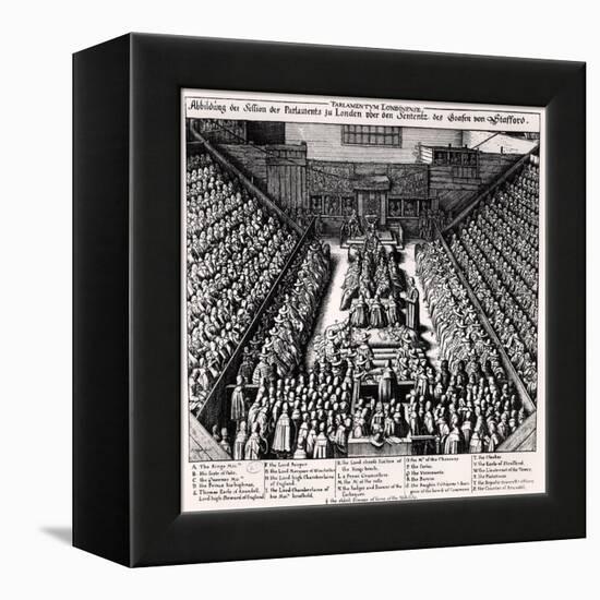 The Trial of the Thomas Wentworth Earl of Strafford in 1641-Wenceslaus Hollar-Framed Premier Image Canvas