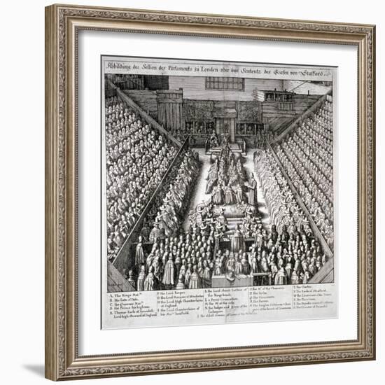 The Trial of Thomas Wentworth, Earl of Strafford, Westminster Hall, London, 1641-Wenceslaus Hollar-Framed Giclee Print