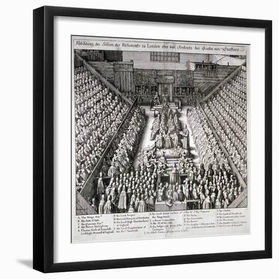 The Trial of Thomas Wentworth, Earl of Strafford, Westminster Hall, London, 1641-Wenceslaus Hollar-Framed Giclee Print