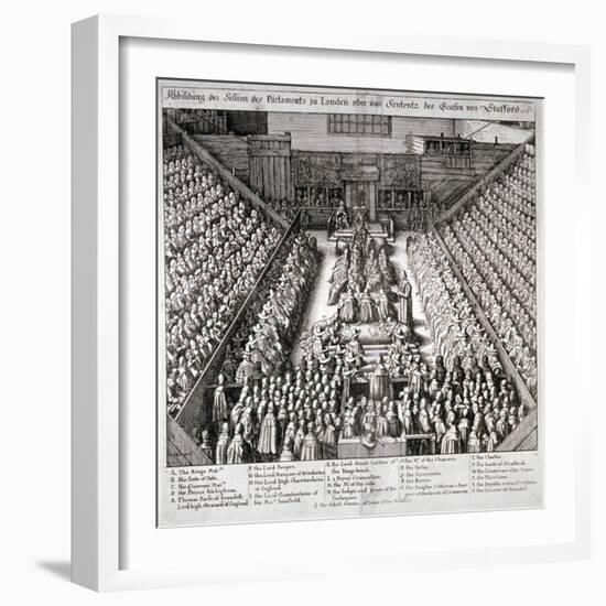 The Trial of Thomas Wentworth, Earl of Strafford, Westminster Hall, London, 1641-Wenceslaus Hollar-Framed Giclee Print