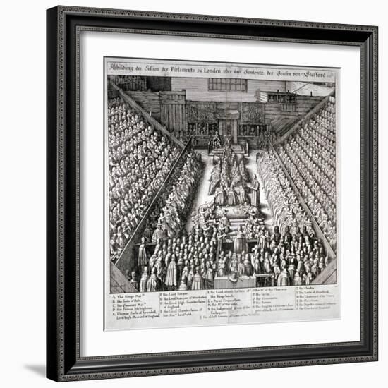 The Trial of Thomas Wentworth, Earl of Strafford, Westminster Hall, London, 1641-Wenceslaus Hollar-Framed Giclee Print