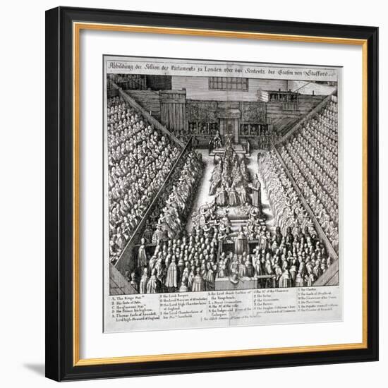 The Trial of Thomas Wentworth, Earl of Strafford, Westminster Hall, London, 1641-Wenceslaus Hollar-Framed Giclee Print