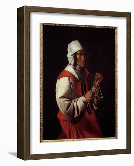 The Triangle Player. Painting by Georges De La Tour (1593-1652), 17Th Century. Private Collection.-Georges De La Tour-Framed Giclee Print