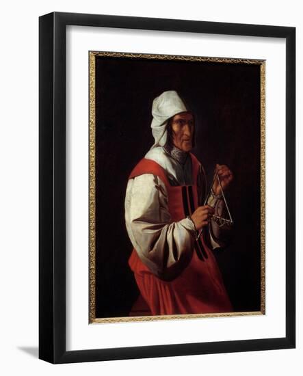 The Triangle Player. Painting by Georges De La Tour (1593-1652), 17Th Century. Private Collection.-Georges De La Tour-Framed Giclee Print