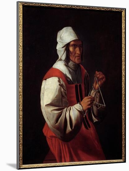 The Triangle Player. Painting by Georges De La Tour (1593-1652), 17Th Century. Private Collection.-Georges De La Tour-Mounted Giclee Print