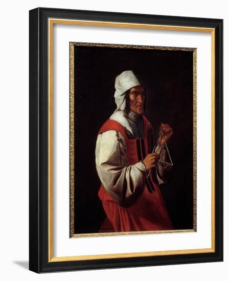 The Triangle Player. Painting by Georges De La Tour (1593-1652), 17Th Century. Private Collection.-Georges De La Tour-Framed Giclee Print