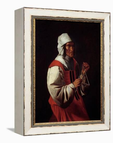 The Triangle Player. Painting by Georges De La Tour (1593-1652), 17Th Century. Private Collection.-Georges De La Tour-Framed Premier Image Canvas