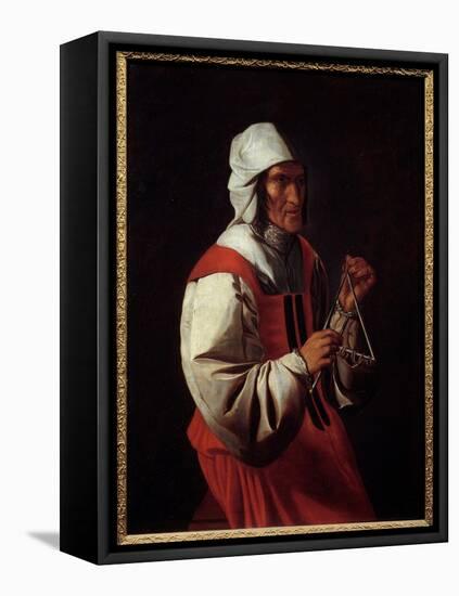 The Triangle Player. Painting by Georges De La Tour (1593-1652), 17Th Century. Private Collection.-Georges De La Tour-Framed Premier Image Canvas