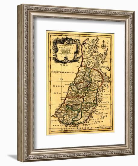 The Tribes of Israel in Palestine - Panoramic Map-Lantern Press-Framed Art Print