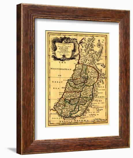 The Tribes of Israel in Palestine - Panoramic Map-Lantern Press-Framed Art Print