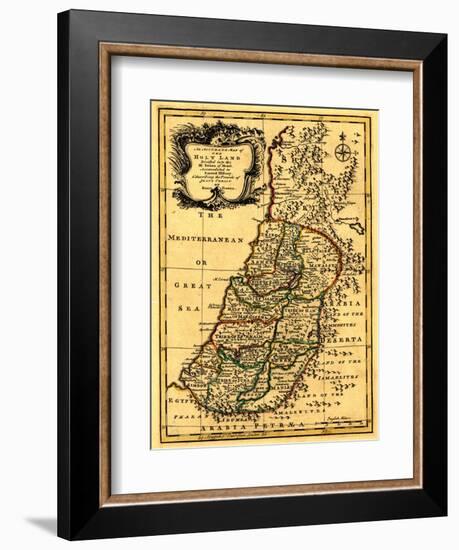 The Tribes of Israel in Palestine - Panoramic Map-Lantern Press-Framed Art Print