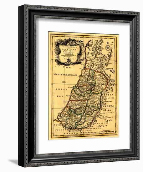 The Tribes of Israel in Palestine - Panoramic Map-Lantern Press-Framed Art Print