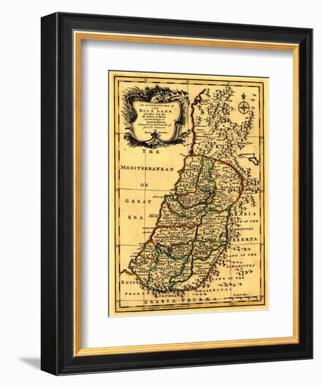 The Tribes of Israel in Palestine - Panoramic Map-Lantern Press-Framed Art Print