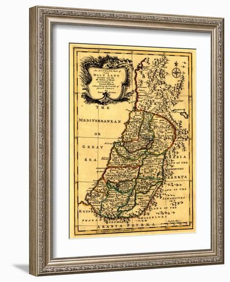 The Tribes of Israel in Palestine - Panoramic Map-Lantern Press-Framed Art Print