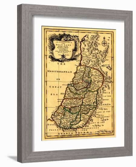 The Tribes of Israel in Palestine - Panoramic Map-Lantern Press-Framed Art Print