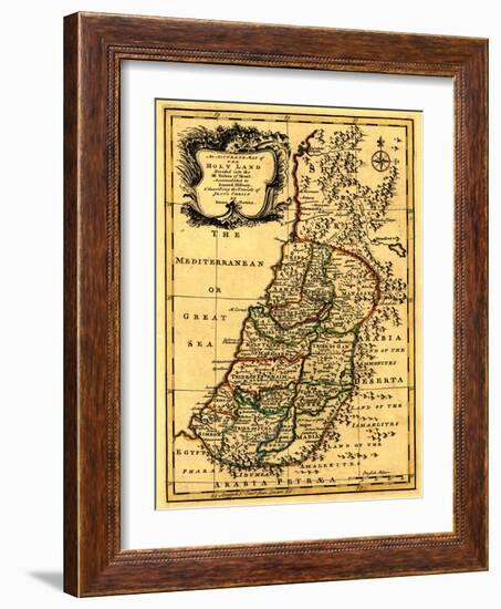 The Tribes of Israel in Palestine - Panoramic Map-Lantern Press-Framed Art Print