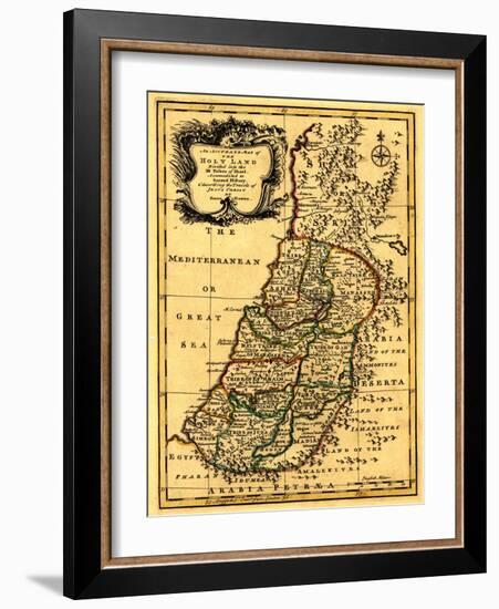 The Tribes of Israel in Palestine - Panoramic Map-Lantern Press-Framed Art Print