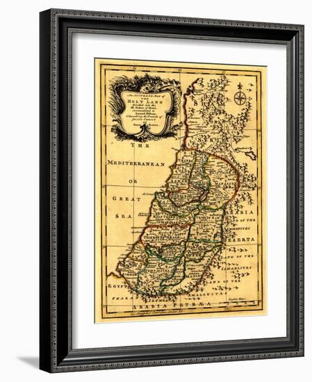 The Tribes of Israel in Palestine - Panoramic Map-Lantern Press-Framed Art Print