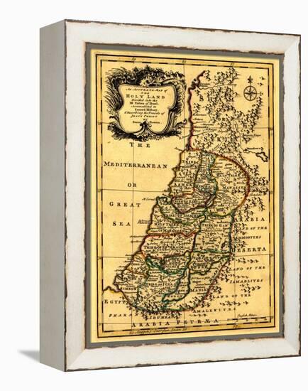 The Tribes of Israel in Palestine - Panoramic Map-Lantern Press-Framed Stretched Canvas