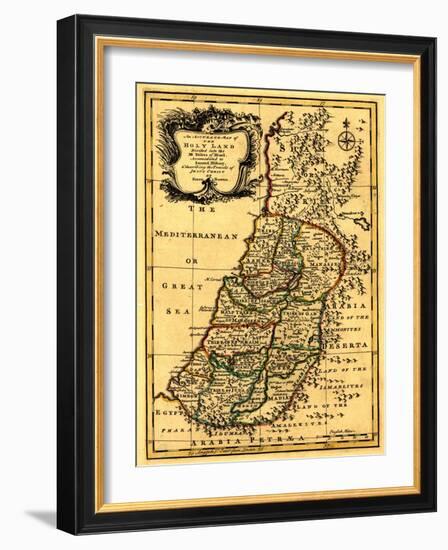 The Tribes of Israel in Palestine - Panoramic Map-Lantern Press-Framed Art Print