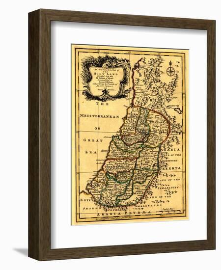 The Tribes of Israel in Palestine - Panoramic Map-Lantern Press-Framed Art Print