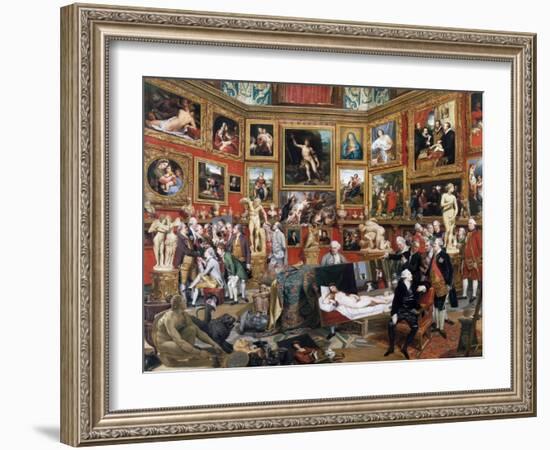 The Tribuna of the Uffizi by Johann Zoffany-Johann Zoffany-Framed Giclee Print