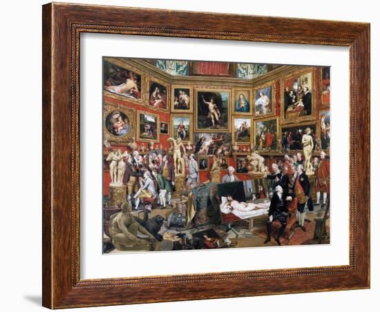 The Tribuna of the Uffizi by Johann Zoffany-Johann Zoffany-Framed Giclee Print