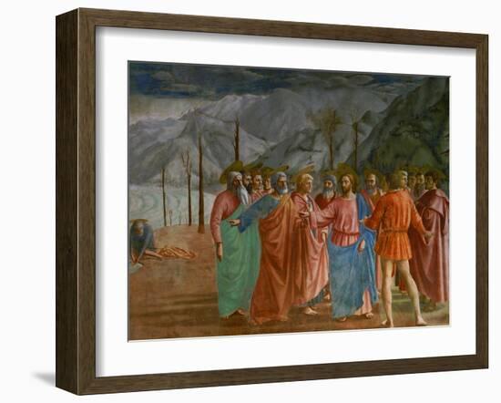 The Tribute Money, 1415-1428-Masaccio-Framed Giclee Print