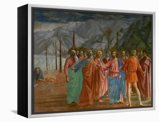 The Tribute Money, 1415-1428-Masaccio-Framed Premier Image Canvas