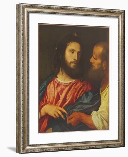 The Tribute Money, 1518-Titian (Tiziano Vecelli)-Framed Collectable Print