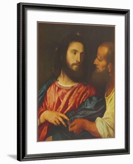 The Tribute Money, 1518-Titian (Tiziano Vecelli)-Framed Collectable Print