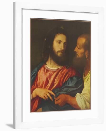 The Tribute Money, 1518-Titian (Tiziano Vecelli)-Framed Collectable Print