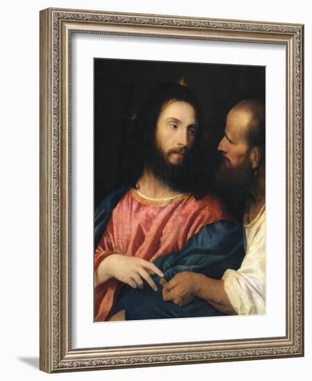 The Tribute Money, 1518-Titian (Tiziano Vecelli)-Framed Giclee Print