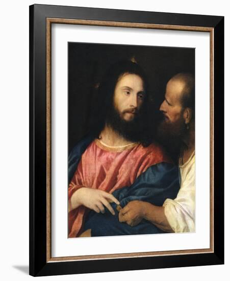 The Tribute Money, 1518-Titian (Tiziano Vecelli)-Framed Giclee Print