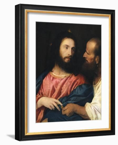 The Tribute Money, 1518-Titian (Tiziano Vecelli)-Framed Giclee Print